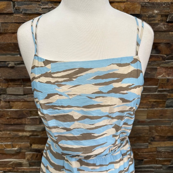 JONATHAN SIMKHAI Fernanda gathered printed mousseline maxi dress Zebra Size L - Picture 8 of 11